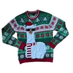 Blizzard Bay Men’s Festive Llama “ugly” Christmas Sweater size Small